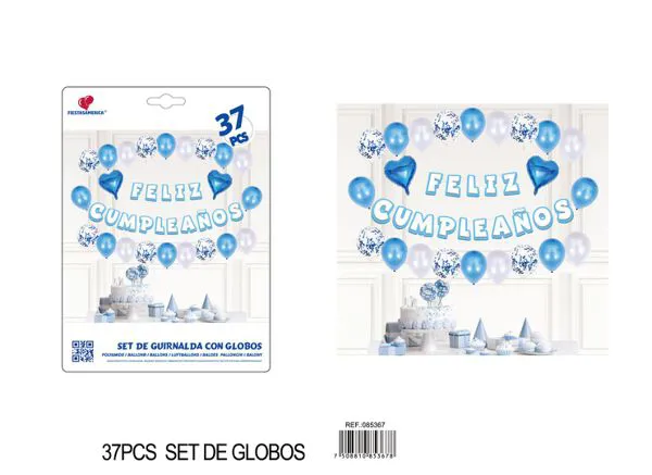 Guirnalda de globos azul