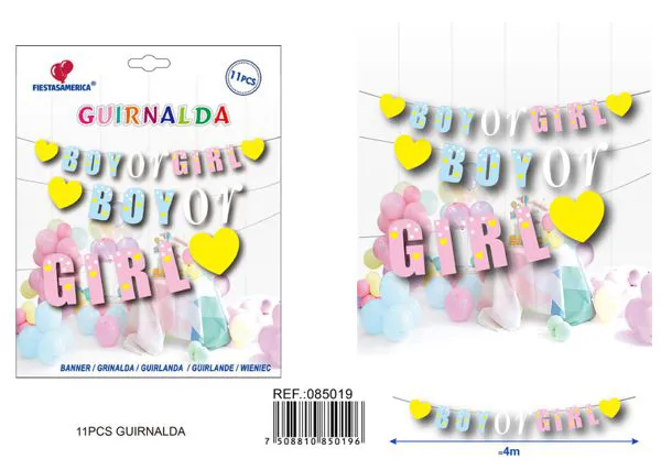 Guirnalda de revelación de género
