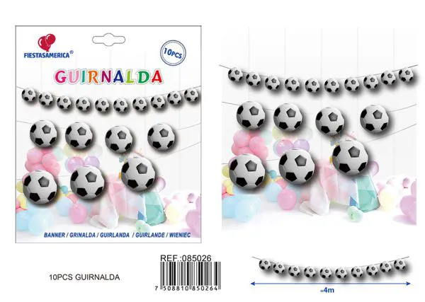 Guirnalda de letras de fútbol