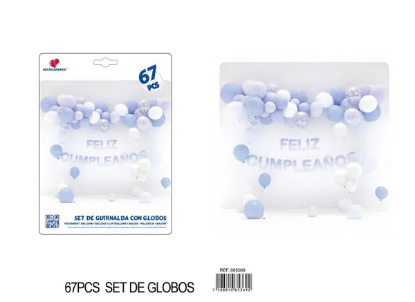 Guirnalda de globos azul