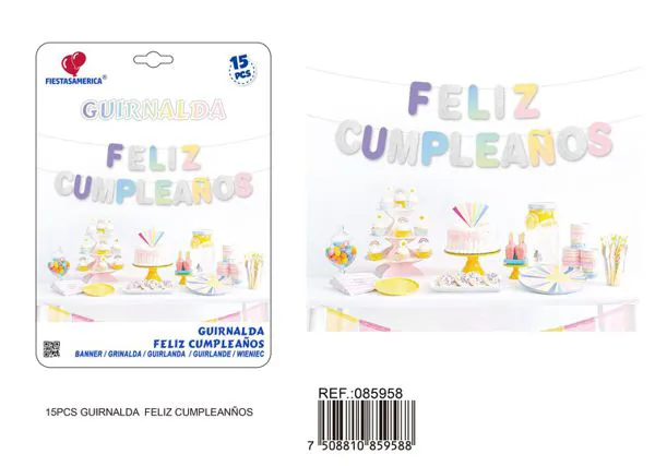 Guirnalda decorativa de fiesta en español