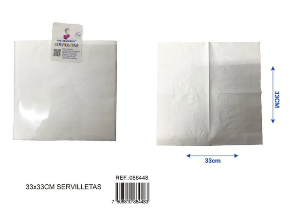 Servilletas de papel blanco