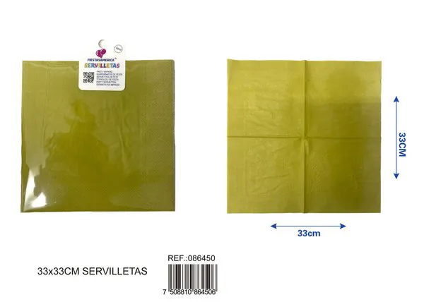 Servilletas de papel dorado