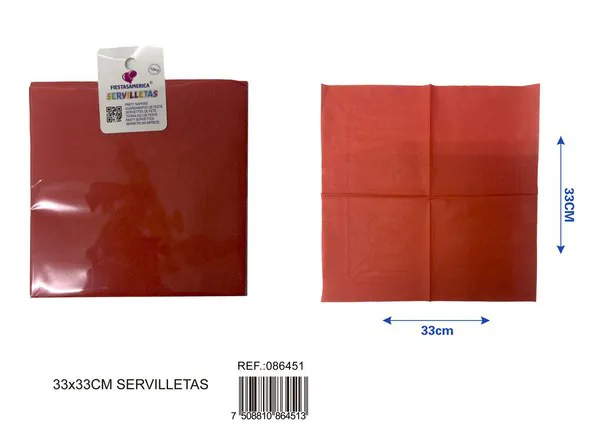 Servilletas de papel rojo