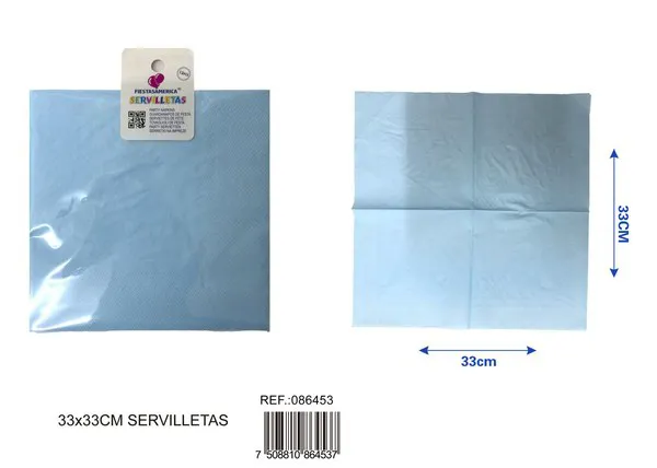 Servilletas de papel azul