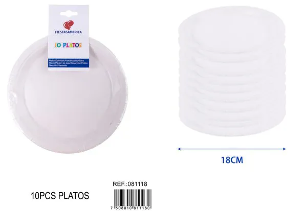 Platos de papel blancos