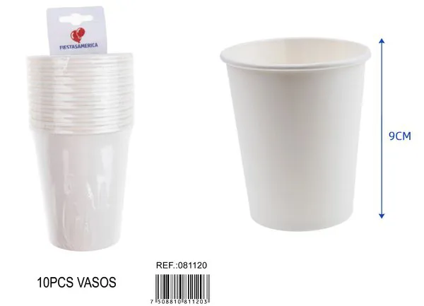 Vasos de papel blancos