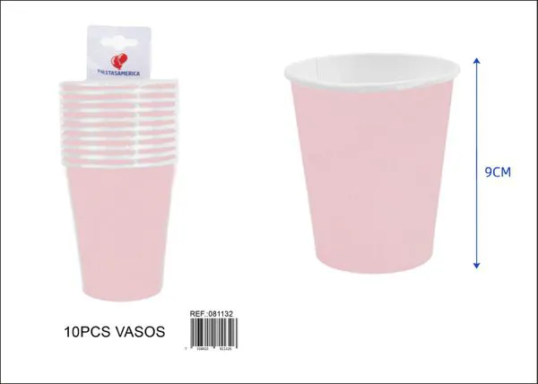 Vasos de papel rosas