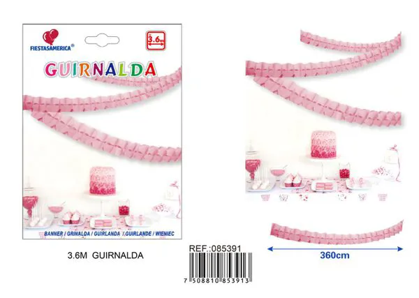 Colgante de papel rosa