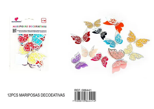Mariposas decorativas de dos capas