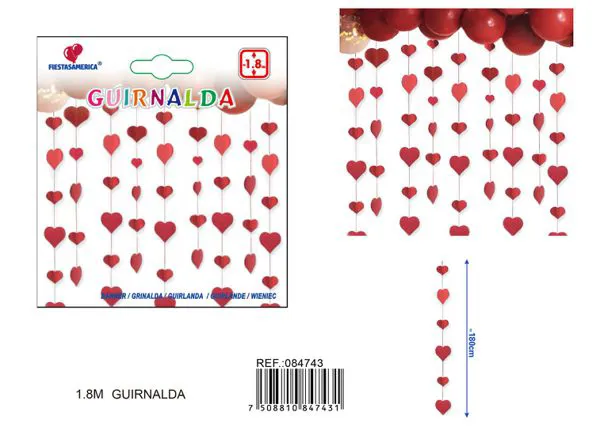 Guirnalda de corazones sencilla