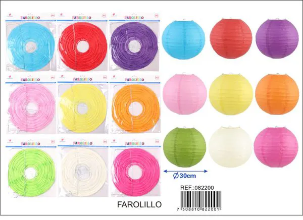 Farolillo de papel multicolor