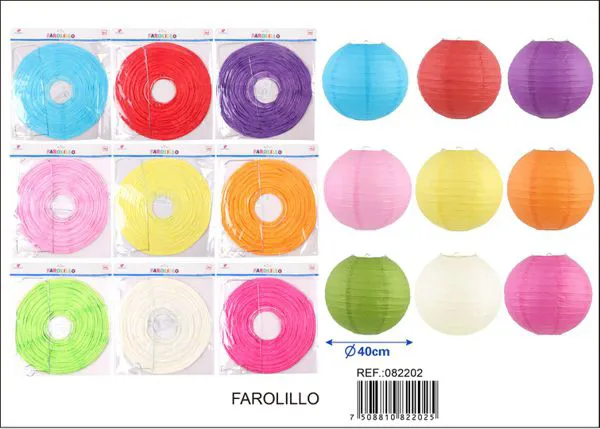 Farolillo de papel multicolor