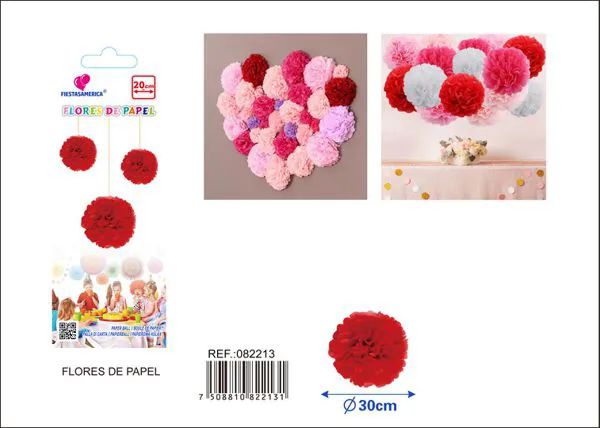 Flor de papel roja