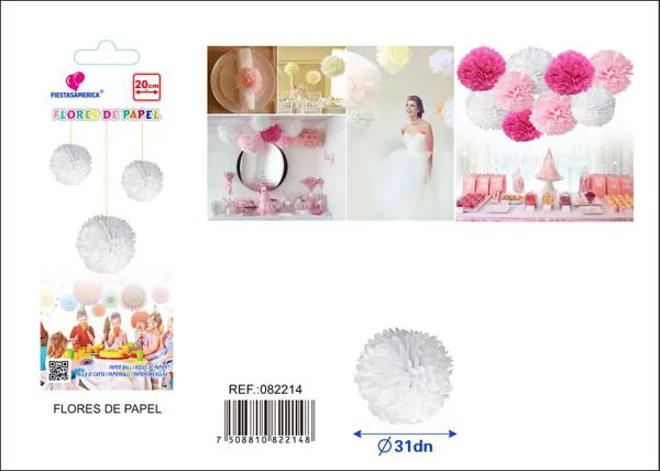 Flor de papel blanca