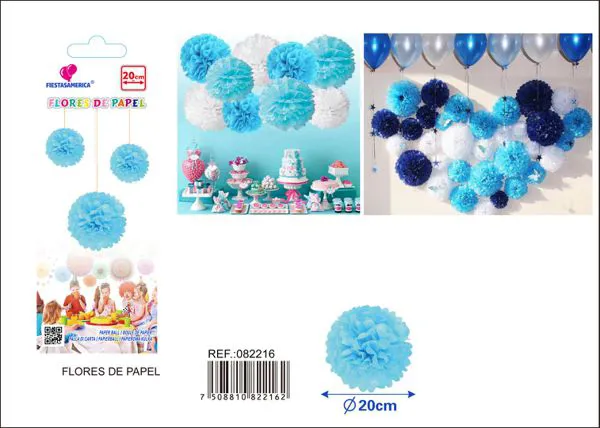 Flor de papel azul