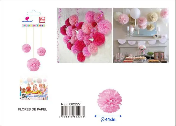 Flor de papel rosa