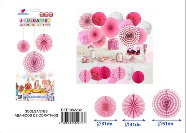 Set de flores de papel rosa