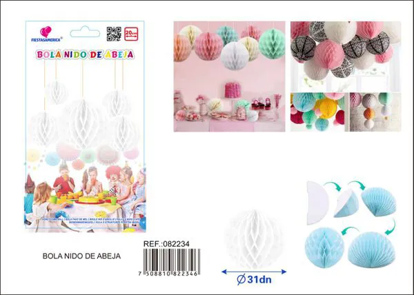 Bola de panal blanca