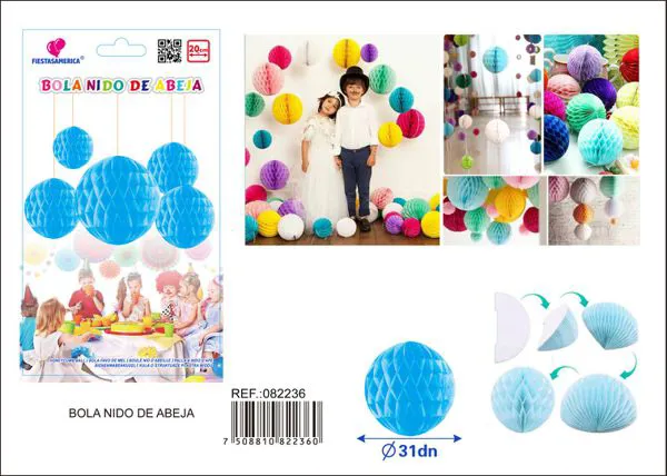 Bola de panal azul