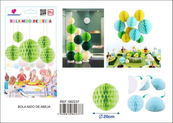 Bola de panal verde limón