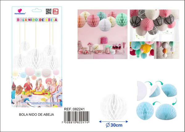 Bola de panal blanca