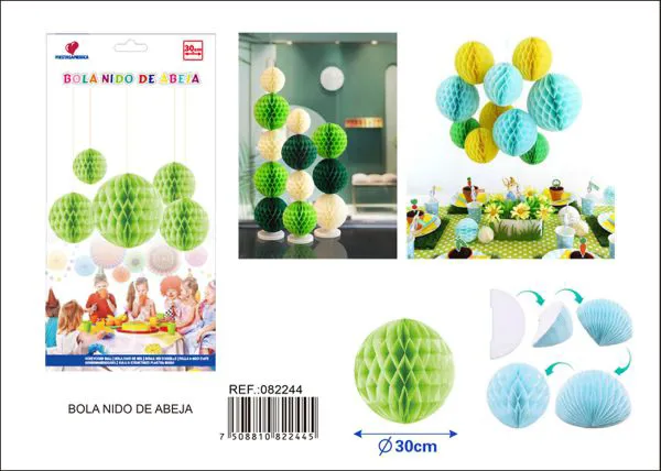 Bola de panal verde limón