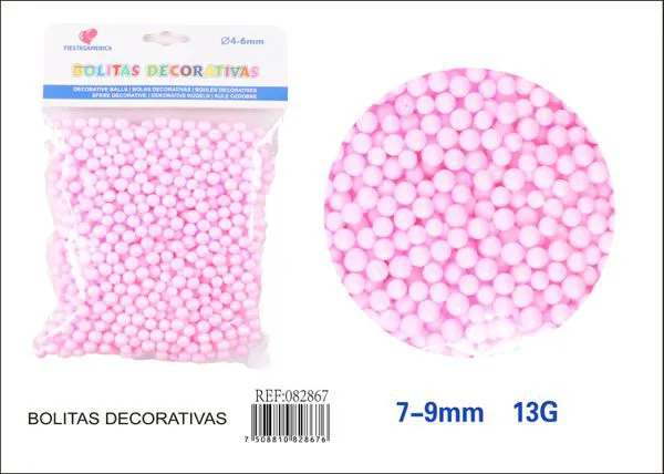 Bolitas de espuma rosa pastel