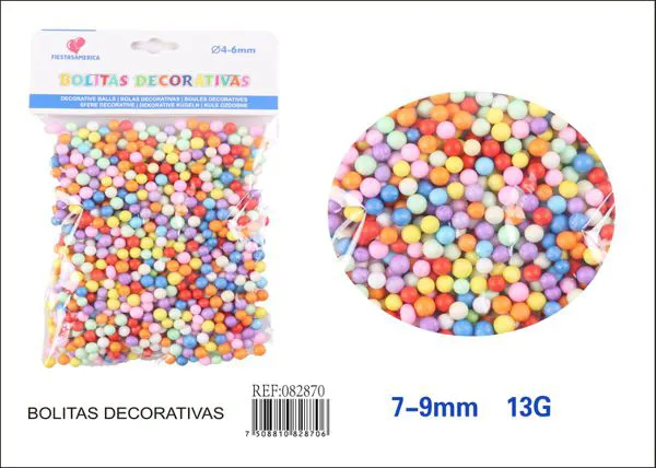 Bolitas de espuma multicolor