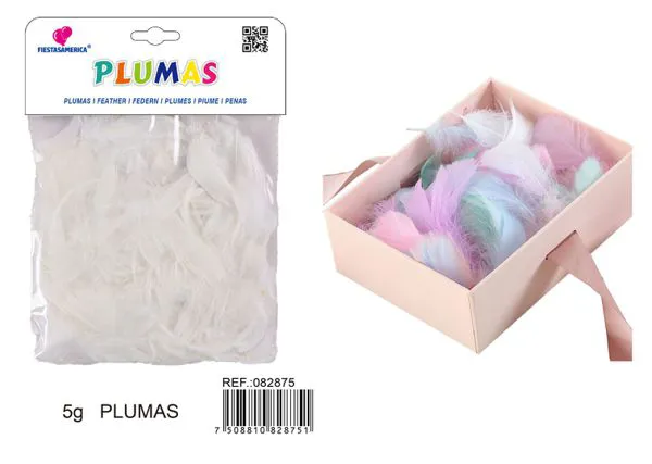 Plumas decorativas blancas