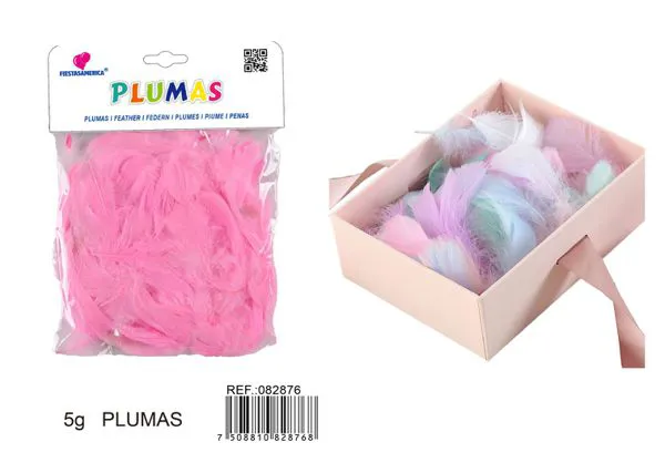 Plumas decorativas rosa