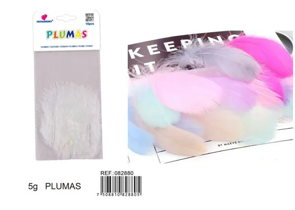 Plumas decorativas blancas