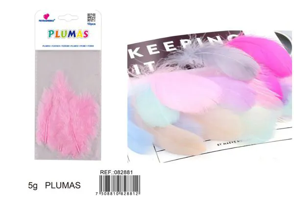 Plumas decorativas rosa