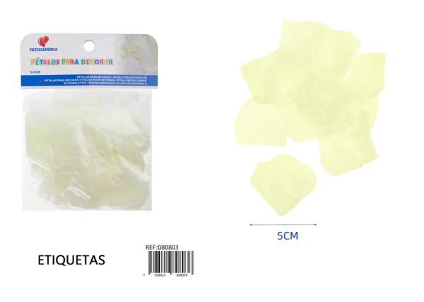 Pétalos decorativos blanco crema