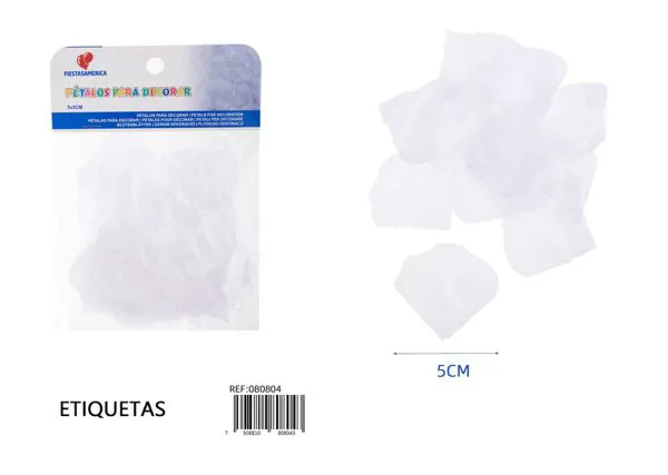 Pétalos decorativos blancos