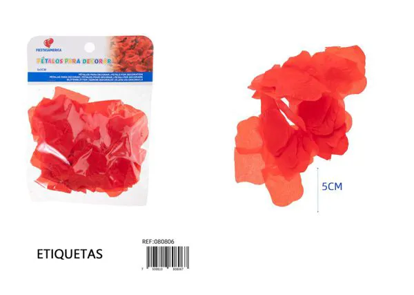 Pétalos decorativos rojos