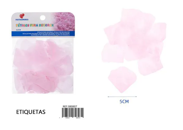 Pétalos decorativos rosa claro