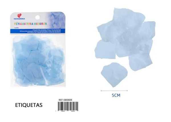 Pétalos decorativos azul claro