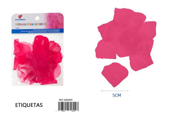 Pétalos decorativos rosa fucsia