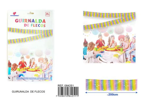 Guirnalda de tiras de PE degradada