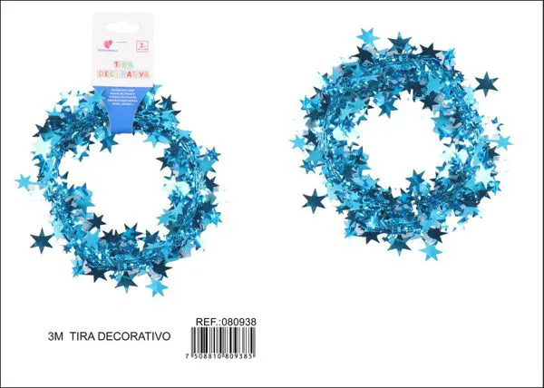 Enredadera decorativa de estrellas azul