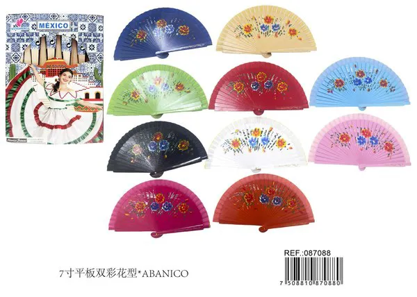 Abanico de tela decorativo