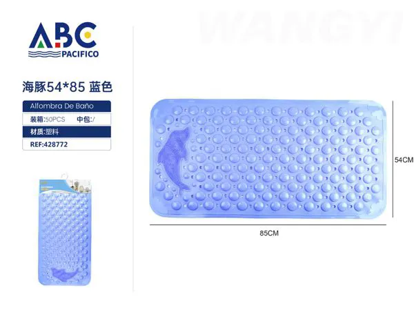 Tapete de baño con diseño de delfín azul