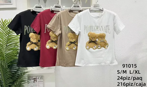 Playeras de manga corta con osos-91015