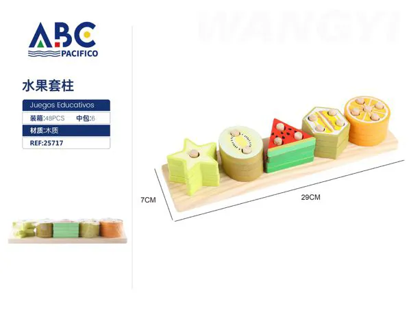 Bloques de construcción de columnas de frutas