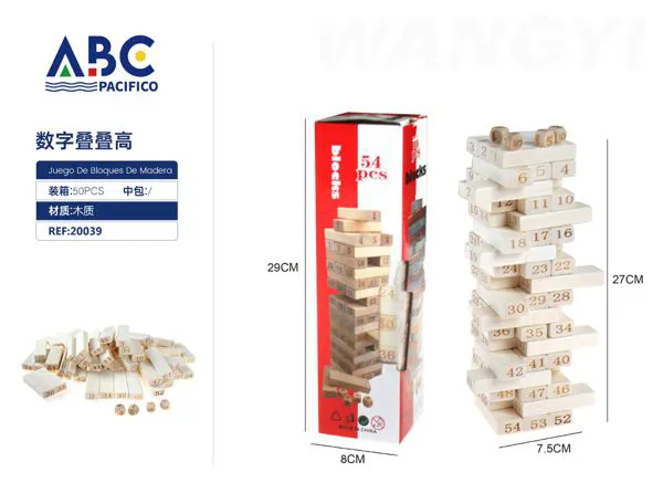 Bloques de construcción apilables de números