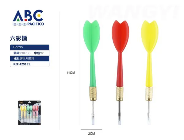 Juguete didáctico de dardos de colores