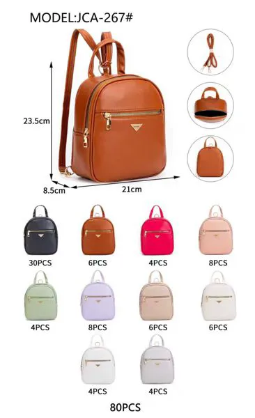 Mini mochila de piel sintética para mujer