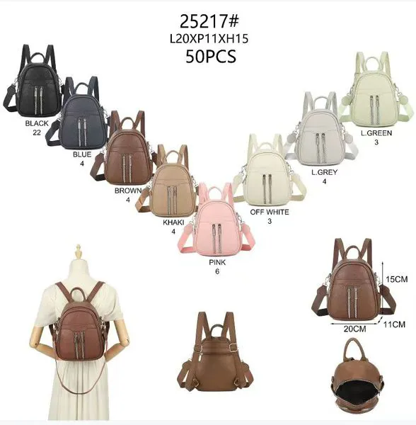 Mini mochila de piel sintética para mujer