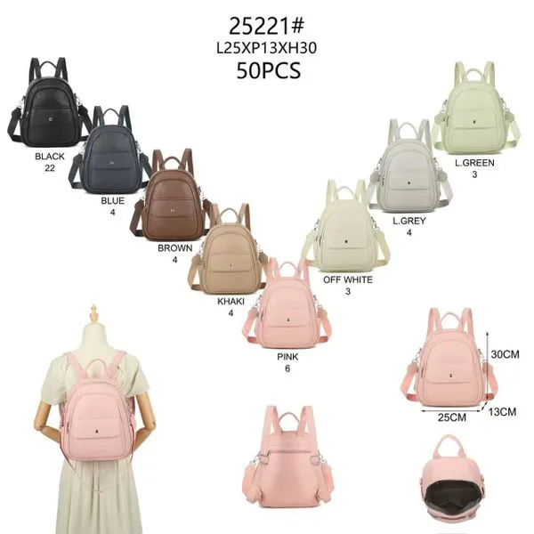 Mochila pequeña de piel sintética para mujer